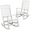 Flash Furniture Winston All-Weather Rocking Chair in White Faux Wood, PK2 2-JJ-C14703-WH-GG - alternate 3